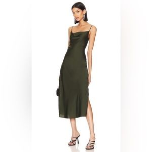 All Saints Hadley Dress in Forest Green